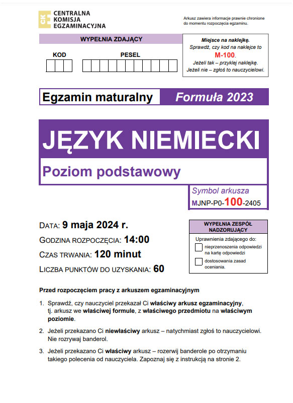 Jak oceniana jest matura z języka niemieckiego na poziomie podstawowym