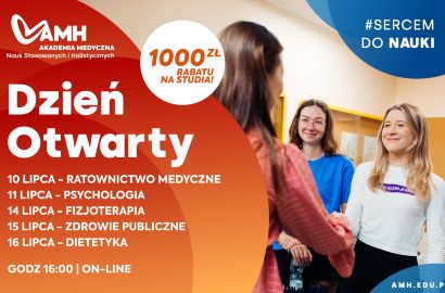 Masz jeszcze szansę wziąć udział w Dniach Otwartych AMH i odebrać 1000 zł zniżki na studia!
